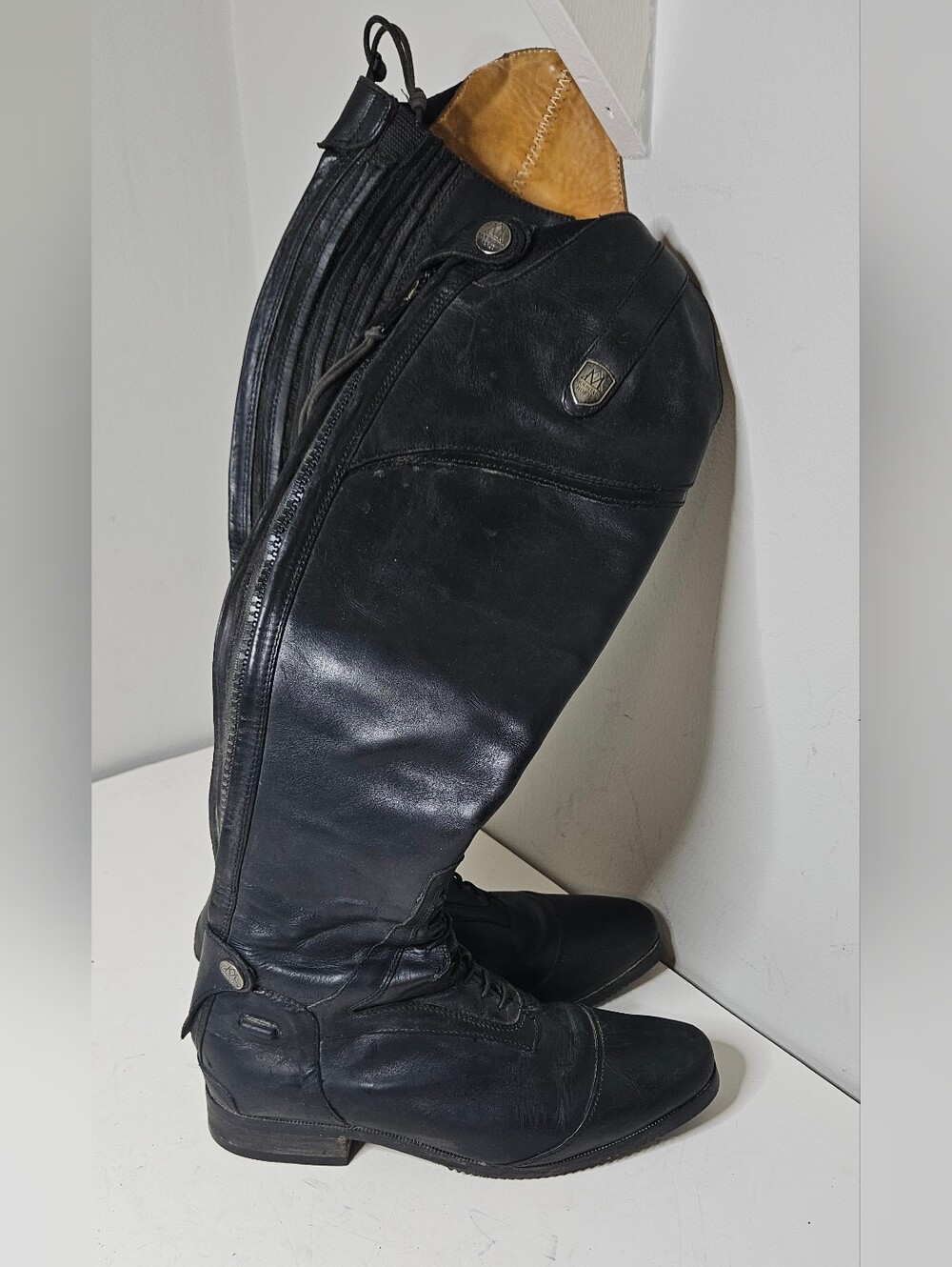 Mountain Horse Sovereign Riding Boots Black 7 Slim Leather Lux Tall Field
